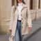 Loose-Fit Mid-Length Wool Blazer with Notched Lapel for Women