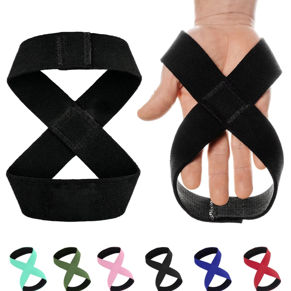 Padded Figure 8 Straps For Deadlift Weight Lifting Power Lifters Workout Wrist Straps For Pullups H 0