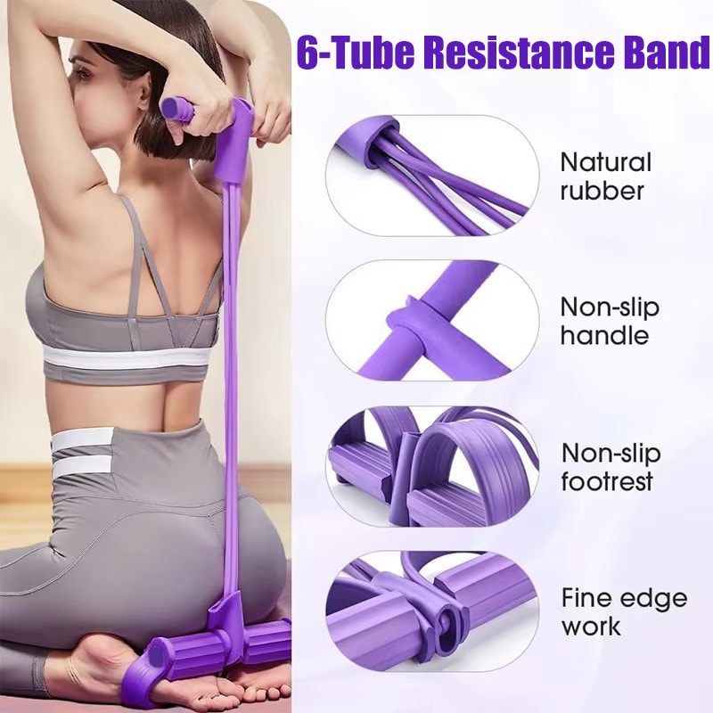 Elastic Resistance Band MultiFunction Tension Rope Fitness Yoga Pedal Puller For Sports And Gym Exe 6
