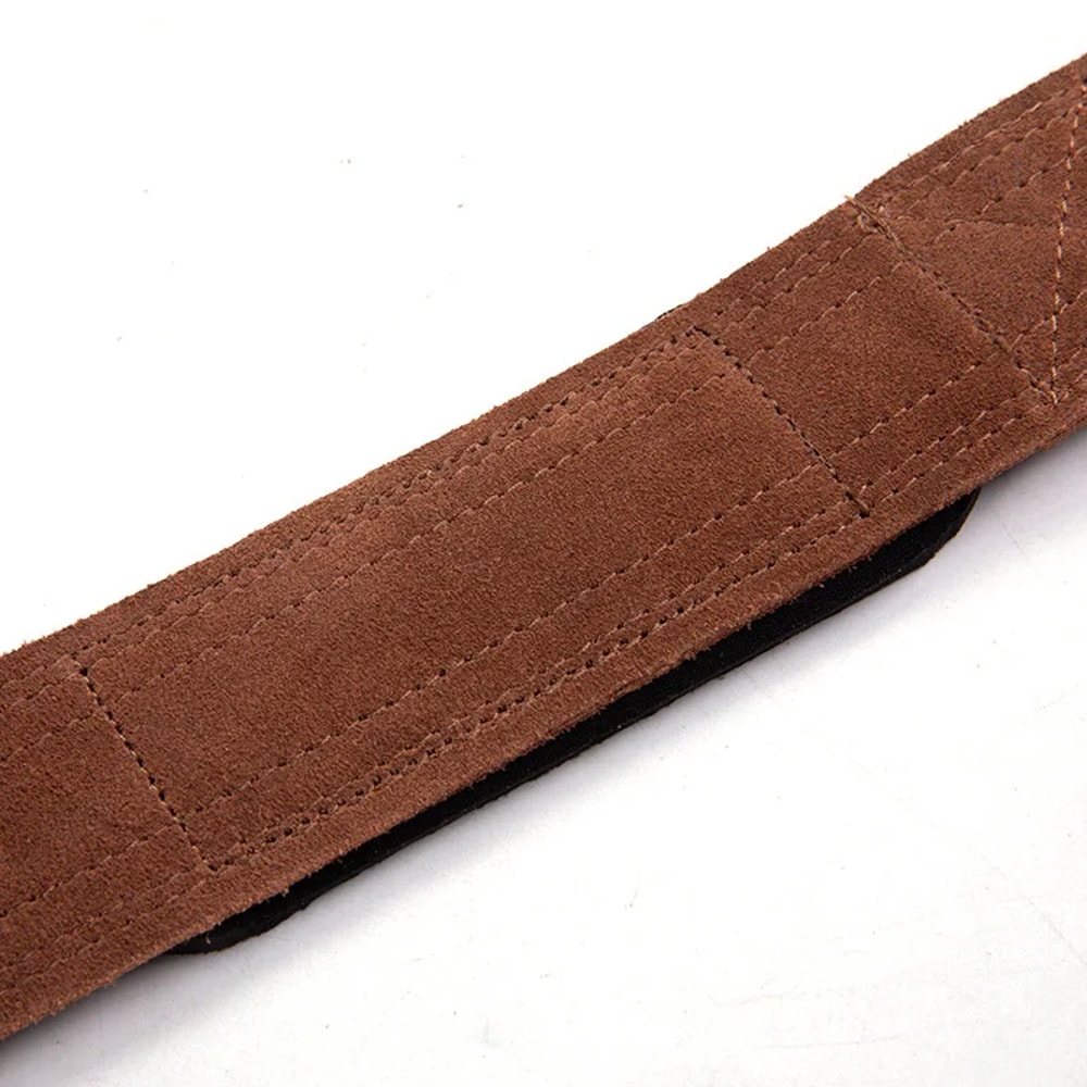 Leather Weight Lifting Wrist Straps, Non-Slip Grip Gym Training