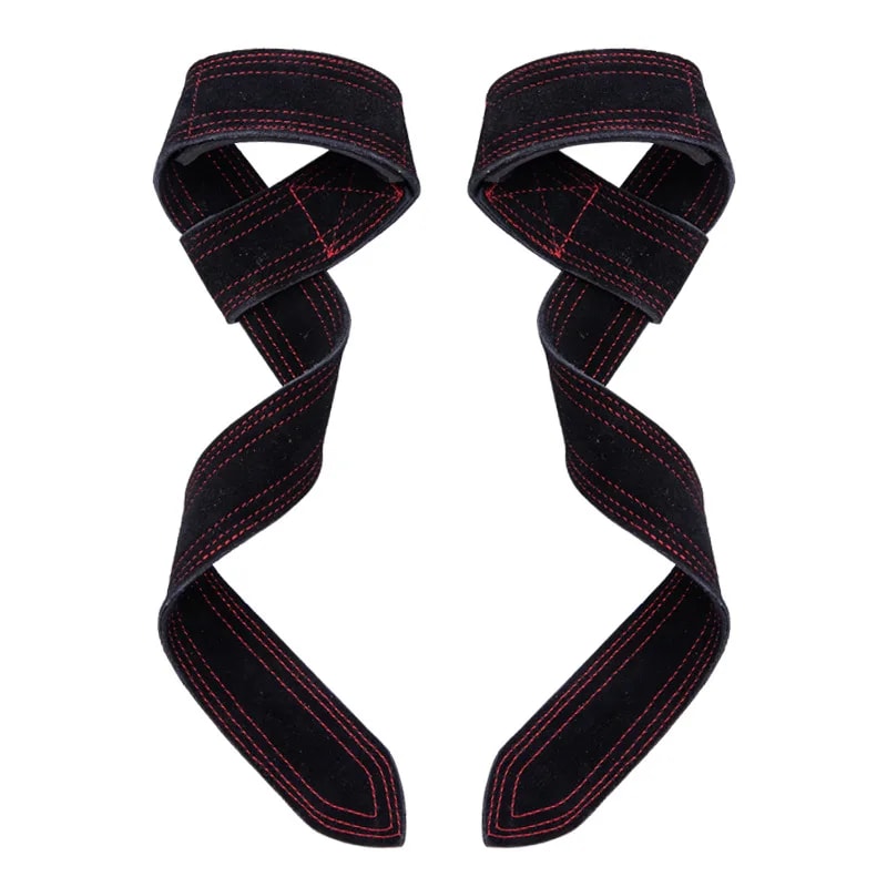 Leather Weight Lifting Wrist Straps, Non-Slip Grip Gym Training
