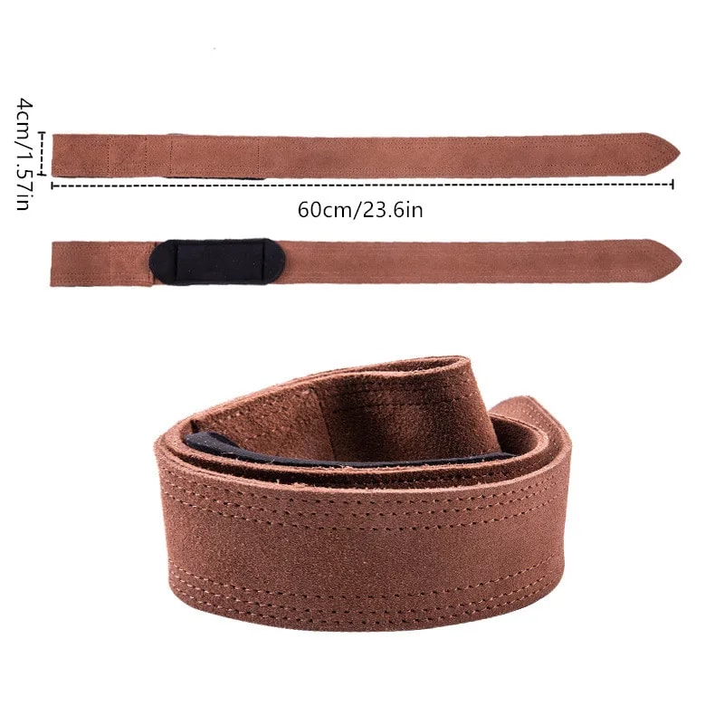 Leather Weight Lifting Wrist Straps, Non-Slip Grip Gym Training