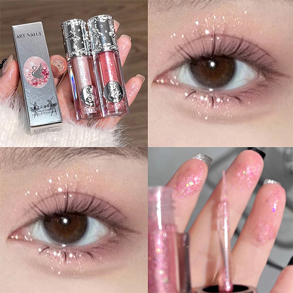 Liquid Eyeshadow With Fine Shimmer For High Light And Influencer Look 9