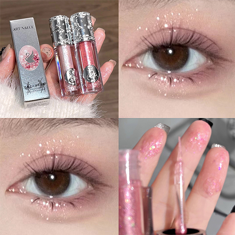 Liquid Eyeshadow With Fine Shimmer For High Light And Influencer Look 9