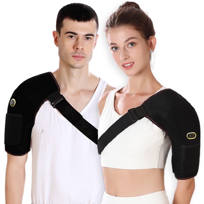 Vibration Massage Support Belt With Heating Pad Electric Shoulder Massager For Fatigue Relief And R 4