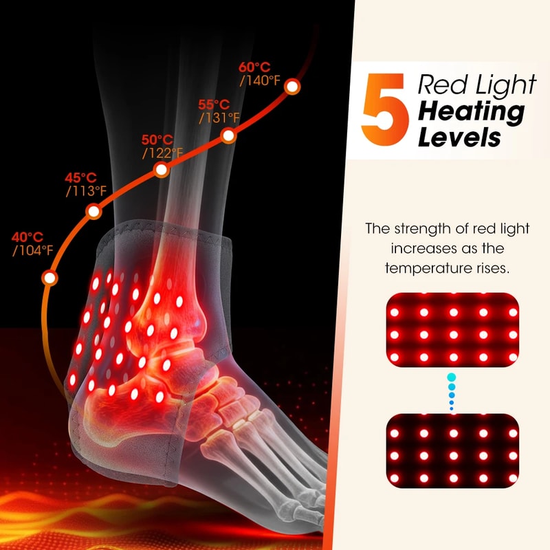 Ankle Massager Belt With Red Light Therapy For Joint Relaxation And Fatigue Relief 2