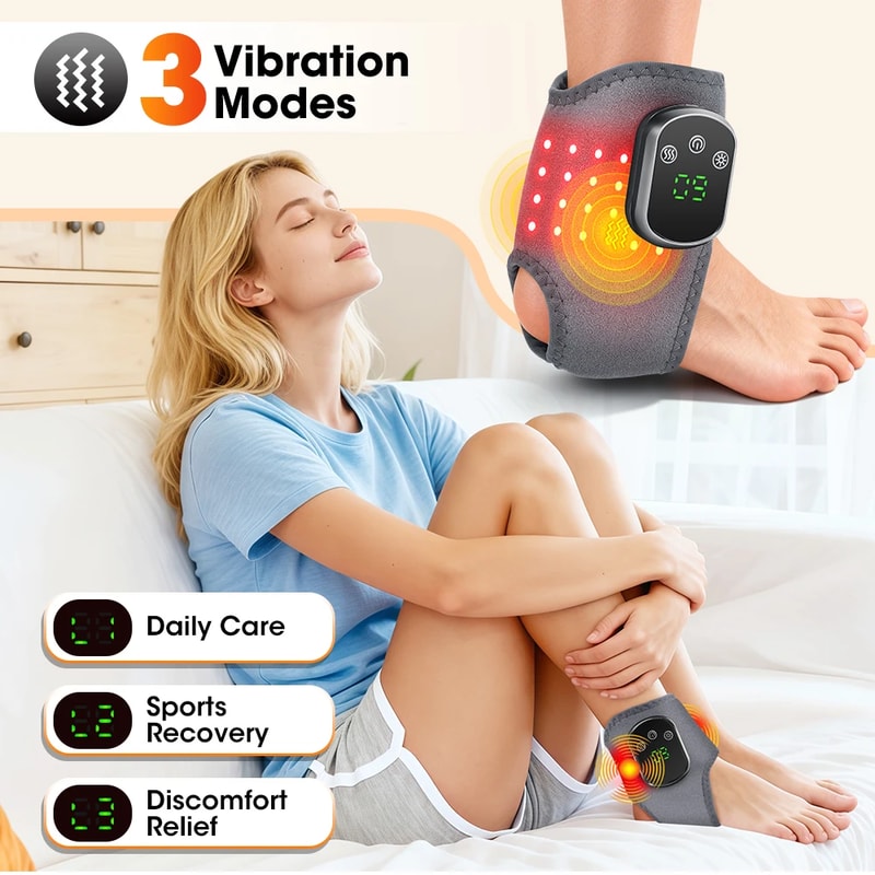 Ankle Massager Belt With Red Light Therapy For Joint Relaxation And Fatigue Relief 3