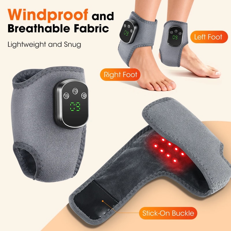 Ankle Massager Belt With Red Light Therapy For Joint Relaxation And Fatigue Relief 5