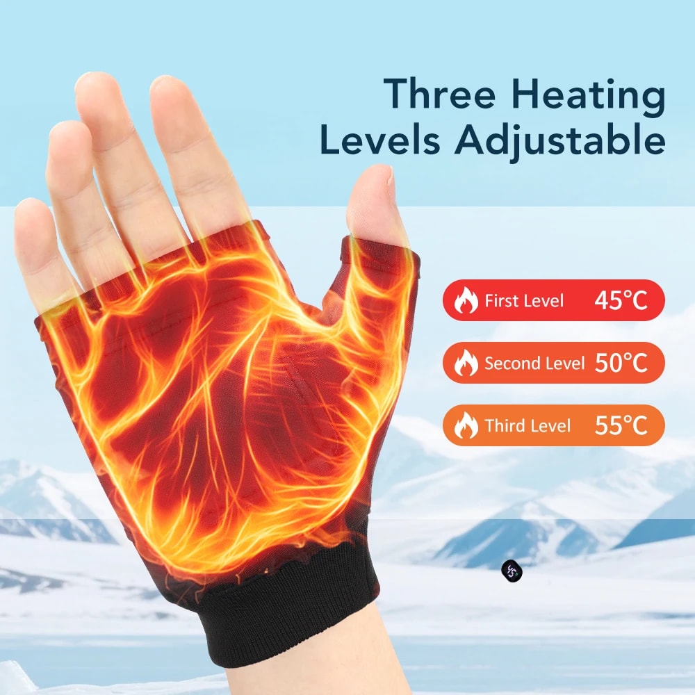Heated Smart Rechargeable Electric Gloves Windproof Touchscreen Perfect For Outdoor Hiking Cycling 1