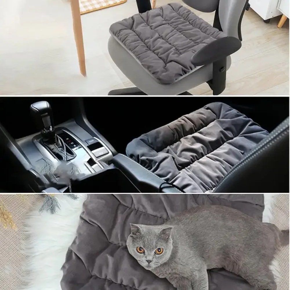 Winter Heated Electric Blanket for Cat Dog Pet Body Office 45cm Chair Warmer