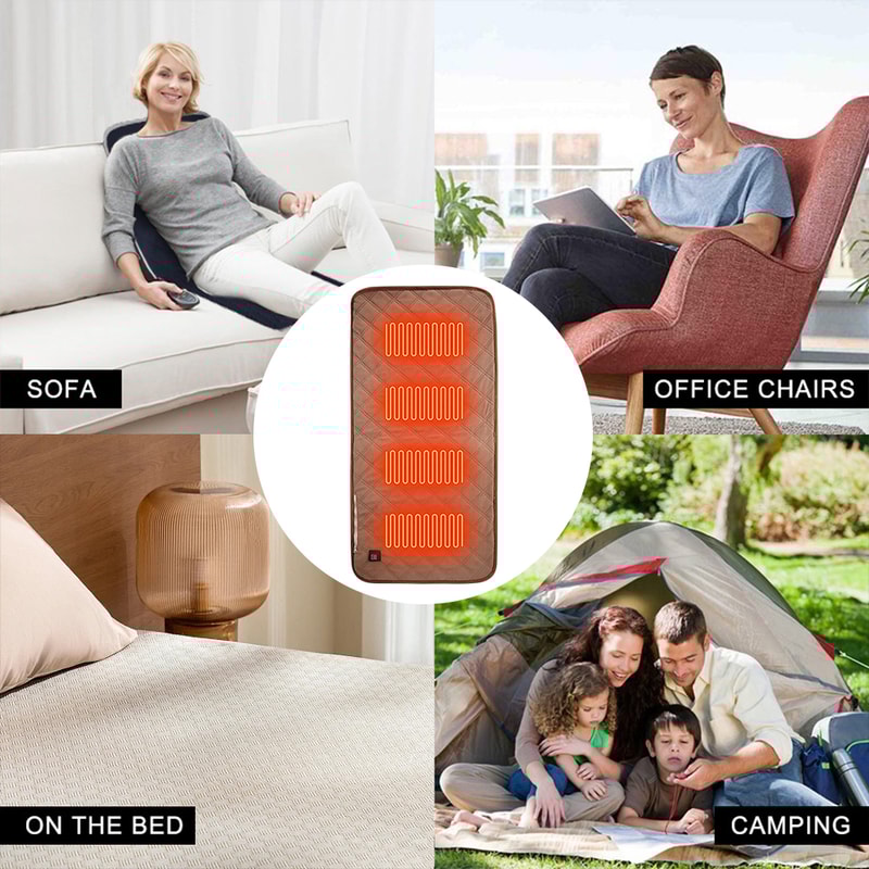 Winter Warm Seat Pad Electric Heated Seat Cushion USB Power Outdoor Camping Seat Cushion For Stadiu 3