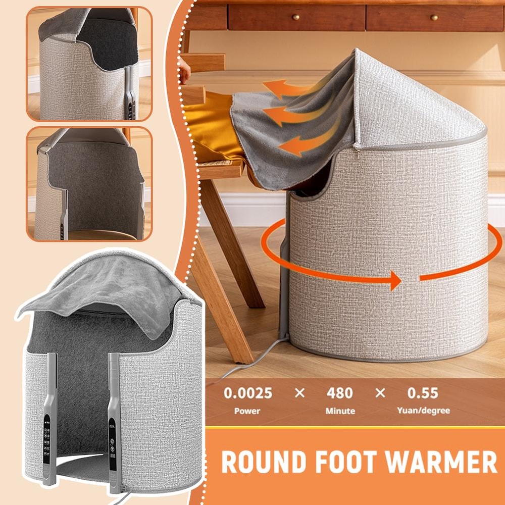 Winter Home Office Electric Heat Equipment, Foot Warmer Under The Desk with 5 Speed Electric Heating