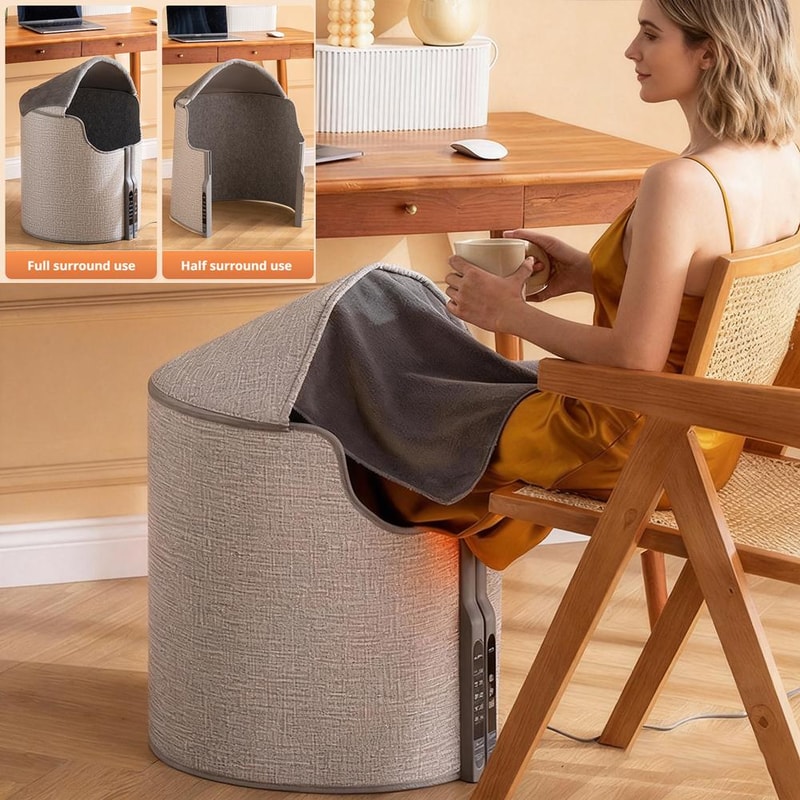 Winter Home Office Electric Heat Equipment, Foot Warmer Under The Desk with 5 Speed Electric Heating