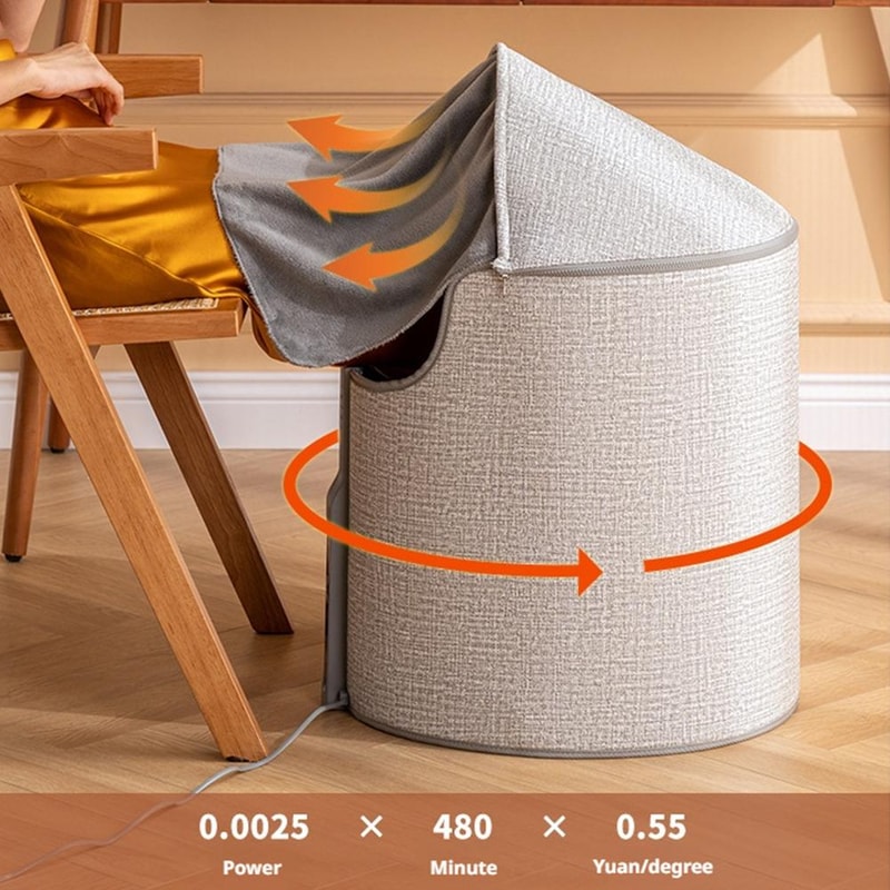 Winter Home Office Electric Heat Equipment, Foot Warmer Under The Desk with 5 Speed Electric Heating