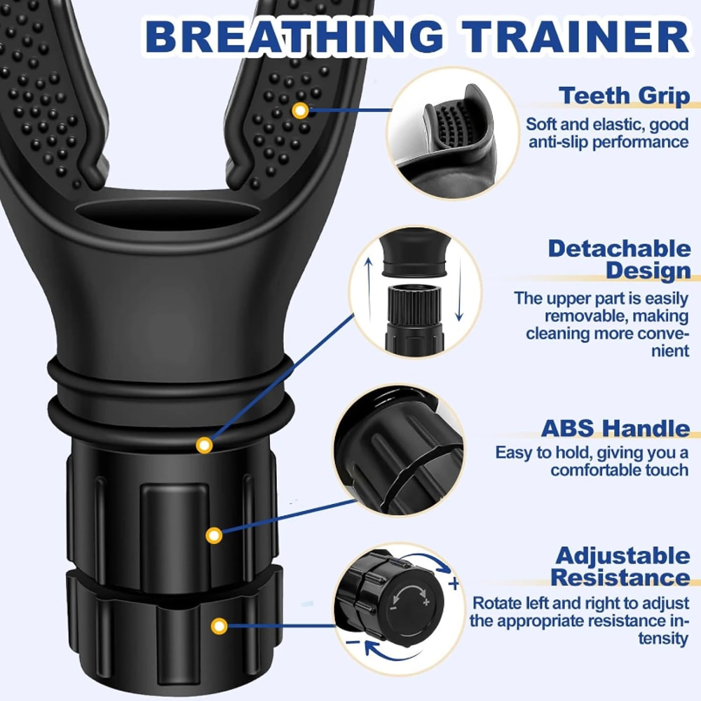 Durable Breathing Trainer Adjustable Levels For Deep Breath Respiratory Health 3