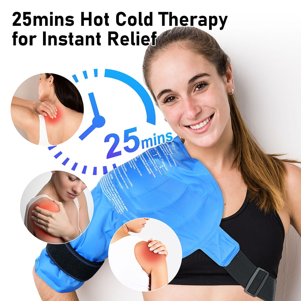 Therapy Support Brace for Shoulder Pain Relief, Shoulder Protector with Ice Compress