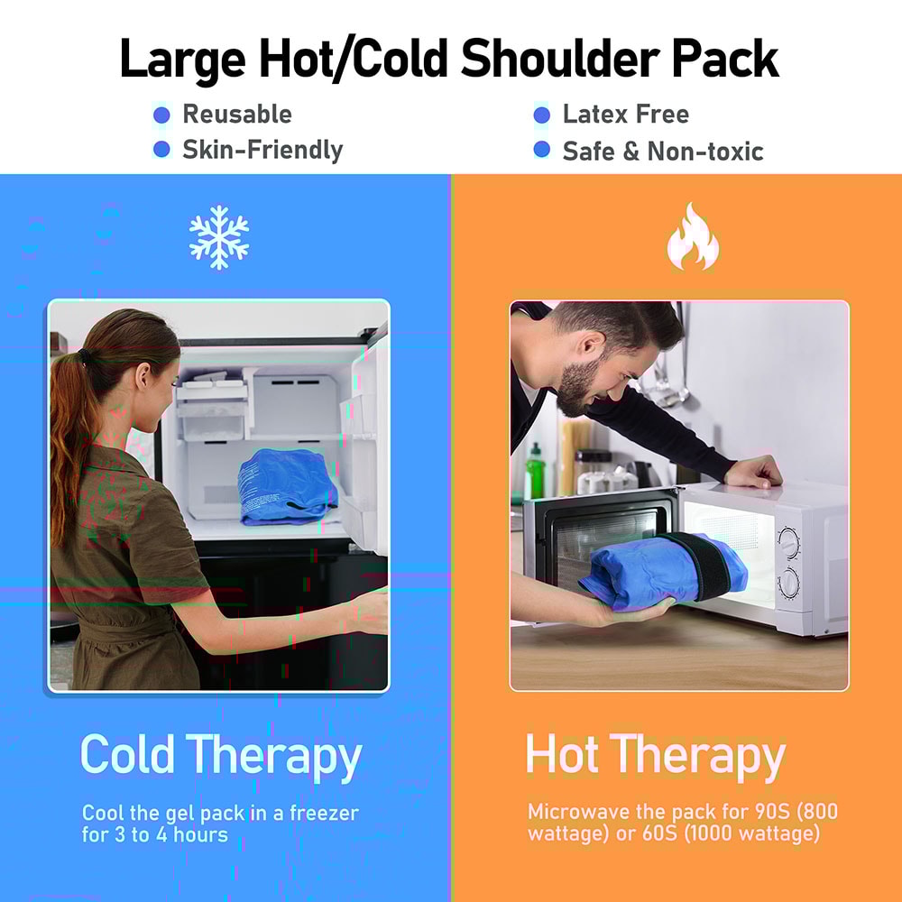 Therapy Support Brace for Shoulder Pain Relief, Shoulder Protector with Ice Compress