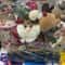 Home Party Xmas Ornaments Adjustable Santa Claus Snowman Elk Plush Dolls 3