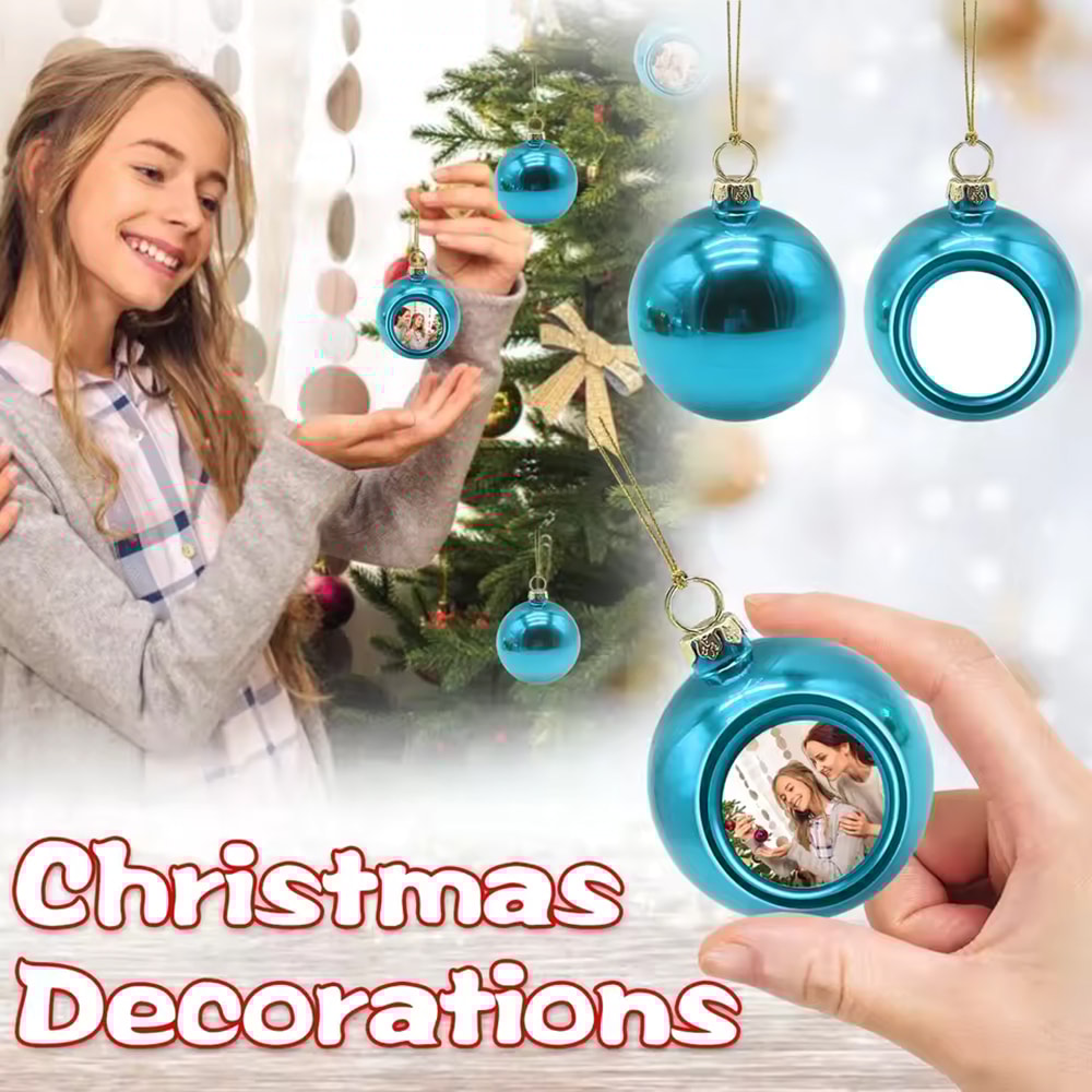 DIY Craft Blank Sublimation Christmas Ball Pendants For Holiday Gifts And Tree Decoration 1