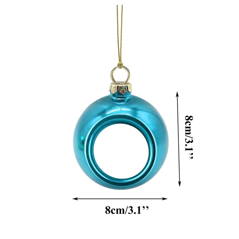 DIY Craft Blank Sublimation Christmas Ball Pendants For Holiday Gifts And Tree Decoration 2