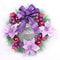 Pink Artificial Christmas Pine Wreath Pendant for Home, Party and Window Decoration