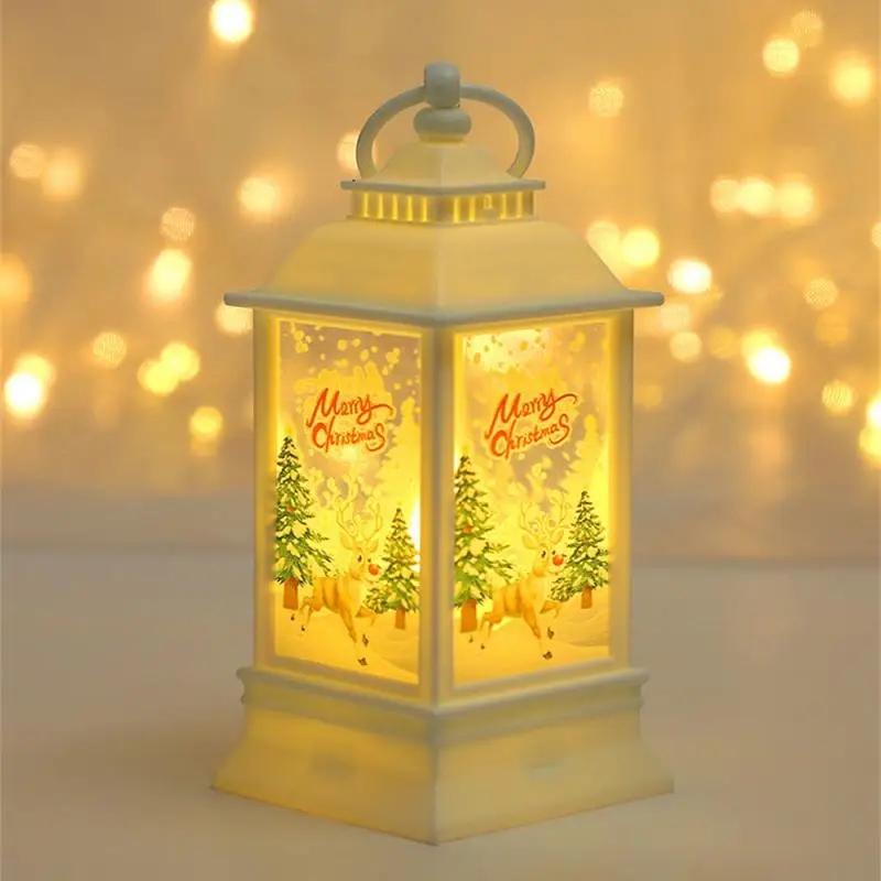 Old Man Snowman Christmas Wind Lamp Candlestick Night Lamp Desktop Decorations 1