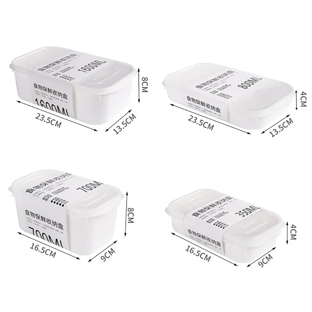 Food Sealed Kitchen Organizer White Containers For Refrigerator Storage 5
