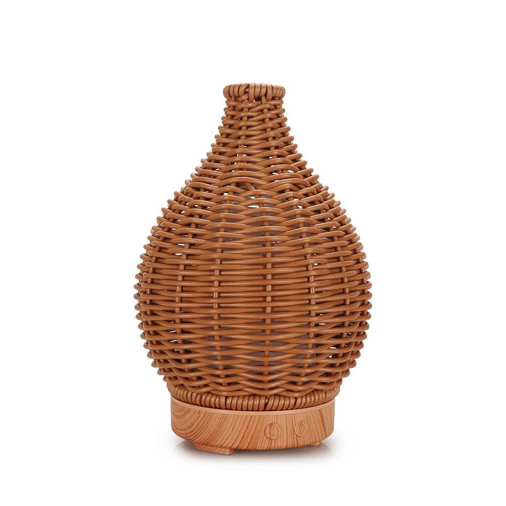 Aromatherapy Wood Weave Vase Humidifier Ultrasonic Household Air Humidifier Colorful Mute Spray 3