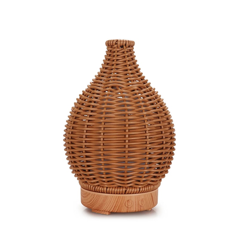Aromatherapy Wood Weave Vase Humidifier Ultrasonic Household Air Humidifier Colorful Mute Spray 3