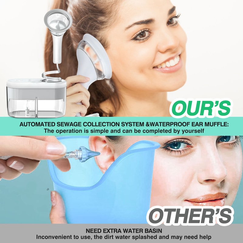 Ear Washer Electric Ear Cleaner Kit Safe Earwax Removal For All Ages 4