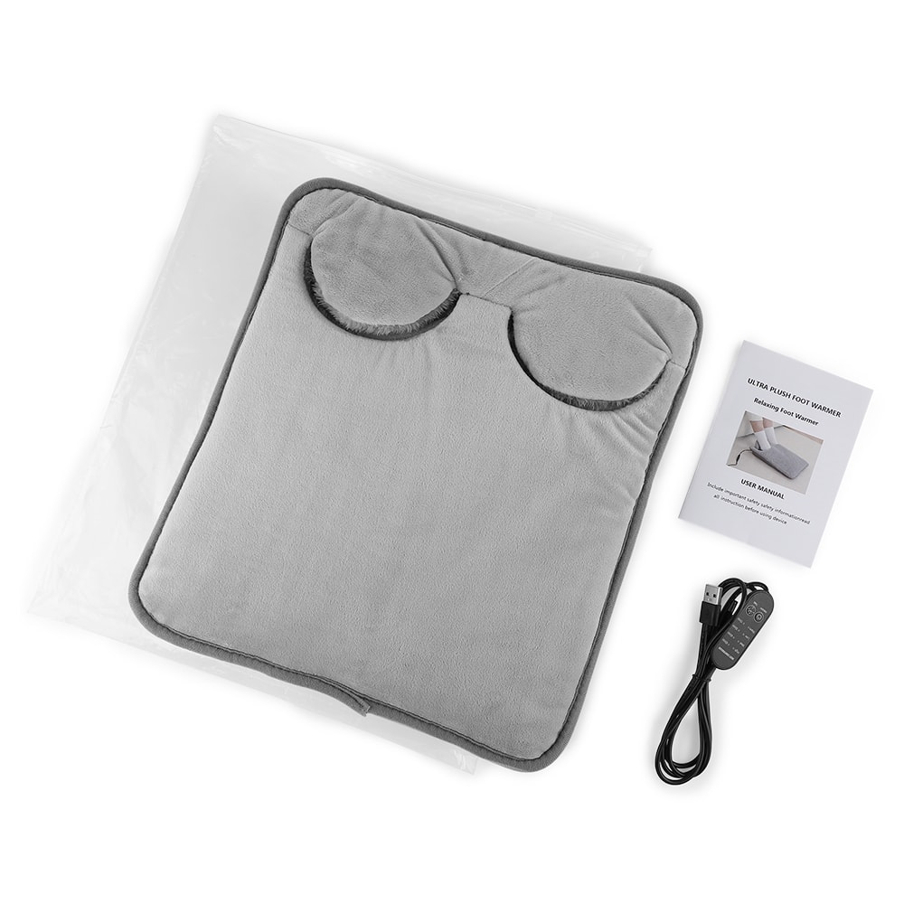 USB Washable Electric Foot Heating Pad Portable Soft Plush Feet Warmer Heater Foot Warming Mat 6