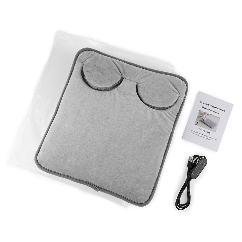 USB Washable Electric Foot Heating Pad Portable Soft Plush Feet Warmer Heater Foot Warming Mat 6