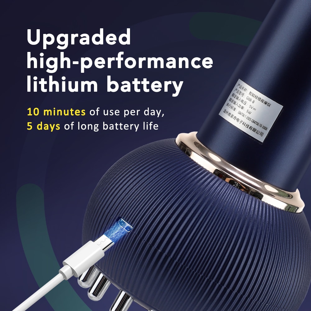 Salon Electric Meridian Brush Vibration Massage With Constant Temperature Heat For Home Use 5