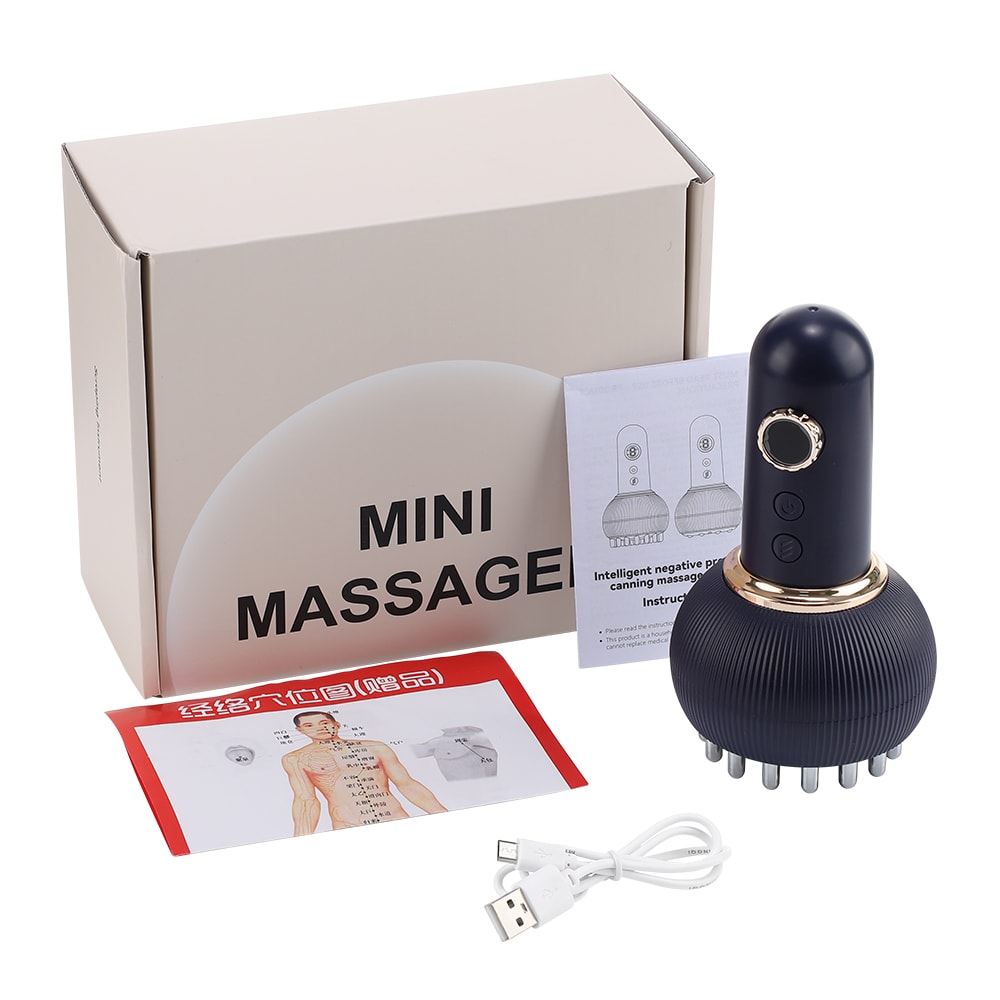 Salon Electric Meridian Brush Vibration Massage With Constant Temperature Heat For Home Use 7