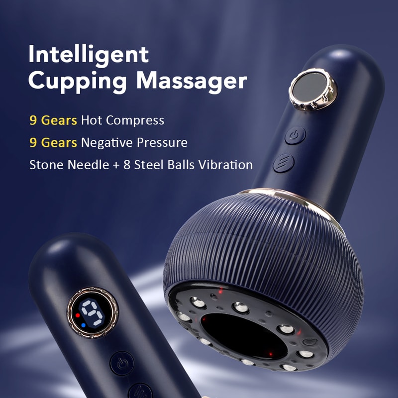 Suction Cup Beauty Health Scraping Heat Electric Massager GuaSha Anti Cellulite Vacuum Slimming Mas 2