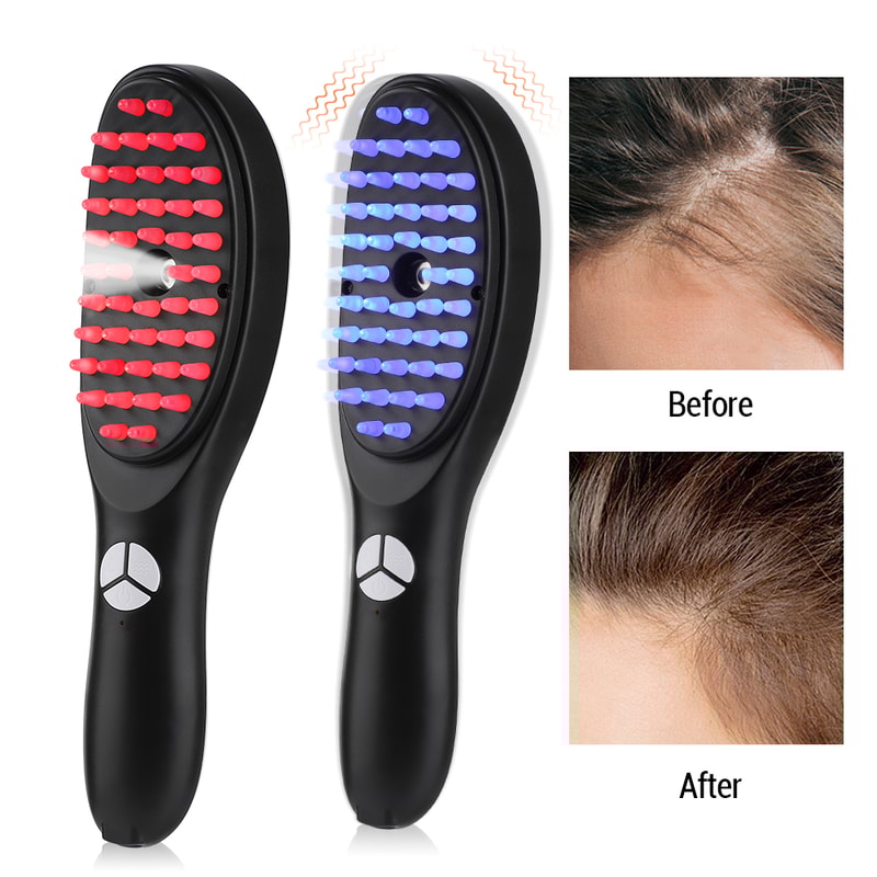 Vibration Head Massager Brush LED Anti Hair Loss Electric Spray Massage Comb Hair Growth Scalp Liqu 1