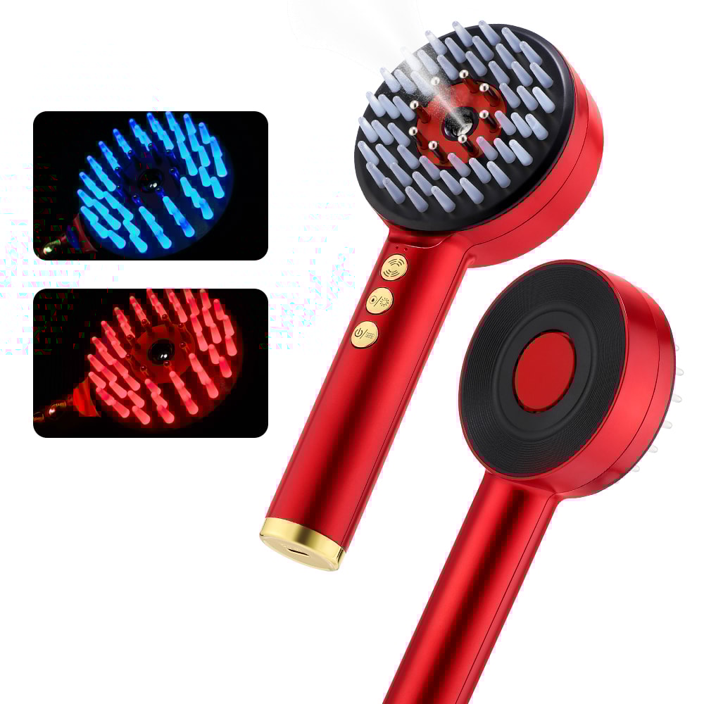 Red Light Laser Comb For Hair Follicle Hair 3 Modes Electric Massage Comb Portable Oil Applicator 0