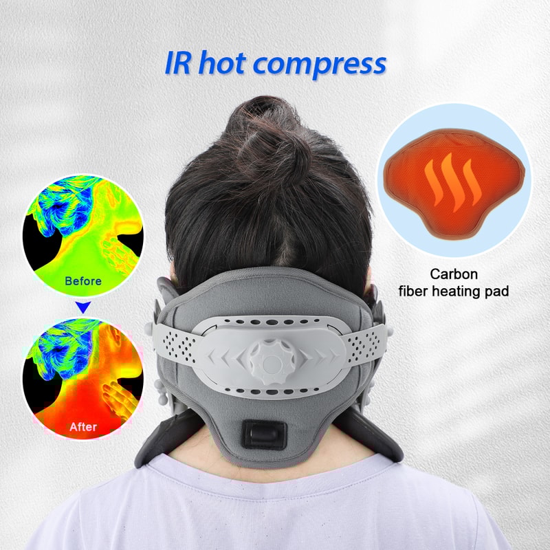 Cervical Support Posture Correction Collar Neck Cervical Traction Adjustable Heating Neck Retractor 3