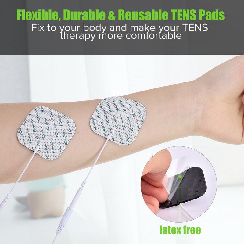 Digital TENS Pads EMS Electrode Pads Physiotherapy Silicone Gel Muscle Stimulator Electrodes 1