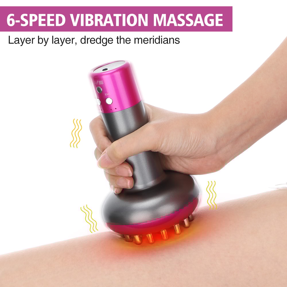 Microcurrent Body Back Massager Anti Cellulite Heating Meridian Massage 3