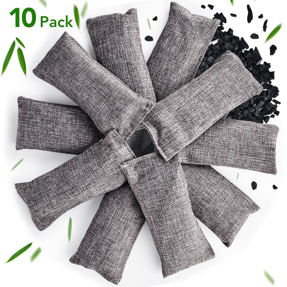 Activated Charcoal Odor Absorber, Bamboo Charcoal Bags for Moisture, Car, Closet, Shoes, Air Purifier