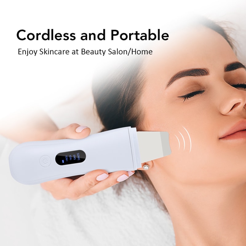 Facial Lifting Ultrasonic Cleaner Ion Deep Face Cleaning Skin Scrubber 4 Modes Peeling Skin Care Sp 2