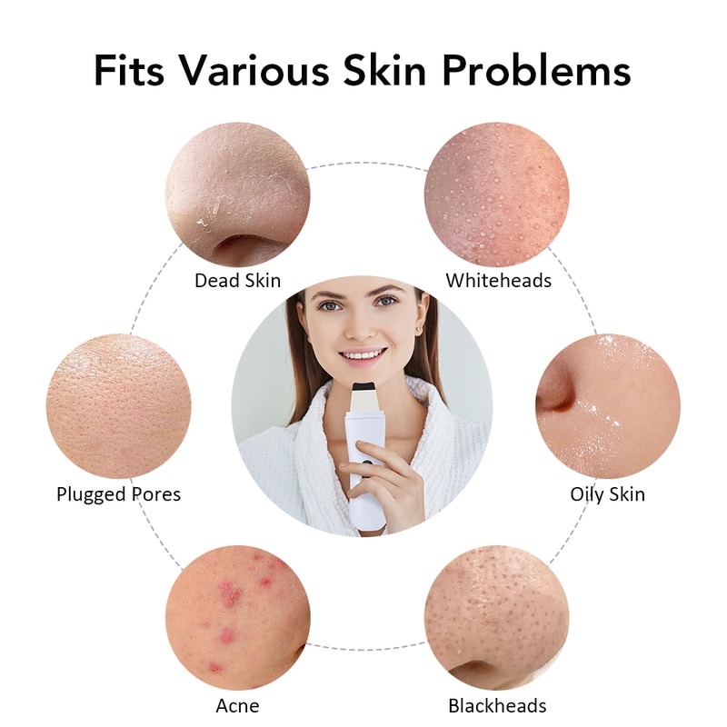 Facial Lifting Ultrasonic Cleaner Ion Deep Face Cleaning Skin Scrubber 4 Modes Peeling Skin Care Sp 4