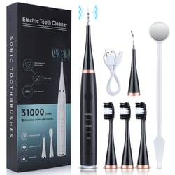 electric sonic dental scaler, ultrasonic tooth cleaner for plaque, tartar, and stain removal