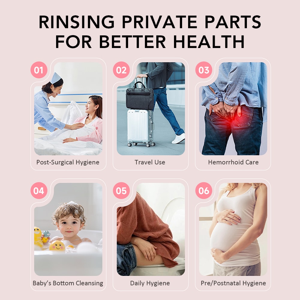 Handheld Butt Shower For Personal Hygiene Soothing Perineal Treatment And Travel Bidet 5