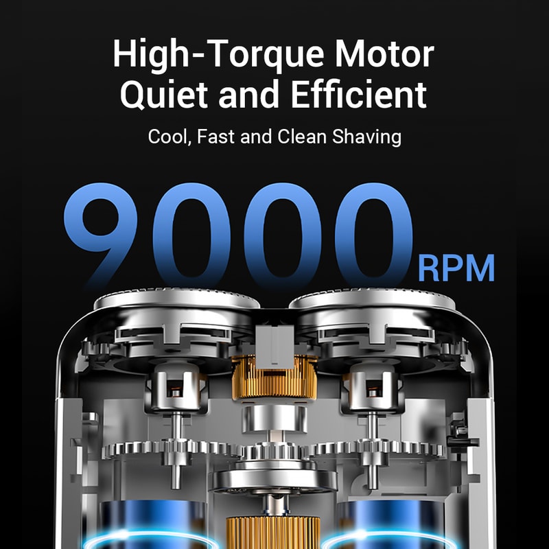 Powerful Rechargeable Electric Smart Shaver For Men Mini Dual Blade With Digital Display Household 4