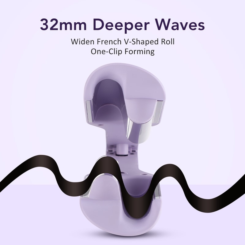 Electric Hair Curler Tool, Egg Roll Lasting Styling, Deep Wave Curling Iron, 4 Adjustable Temperatures, Fast Heating