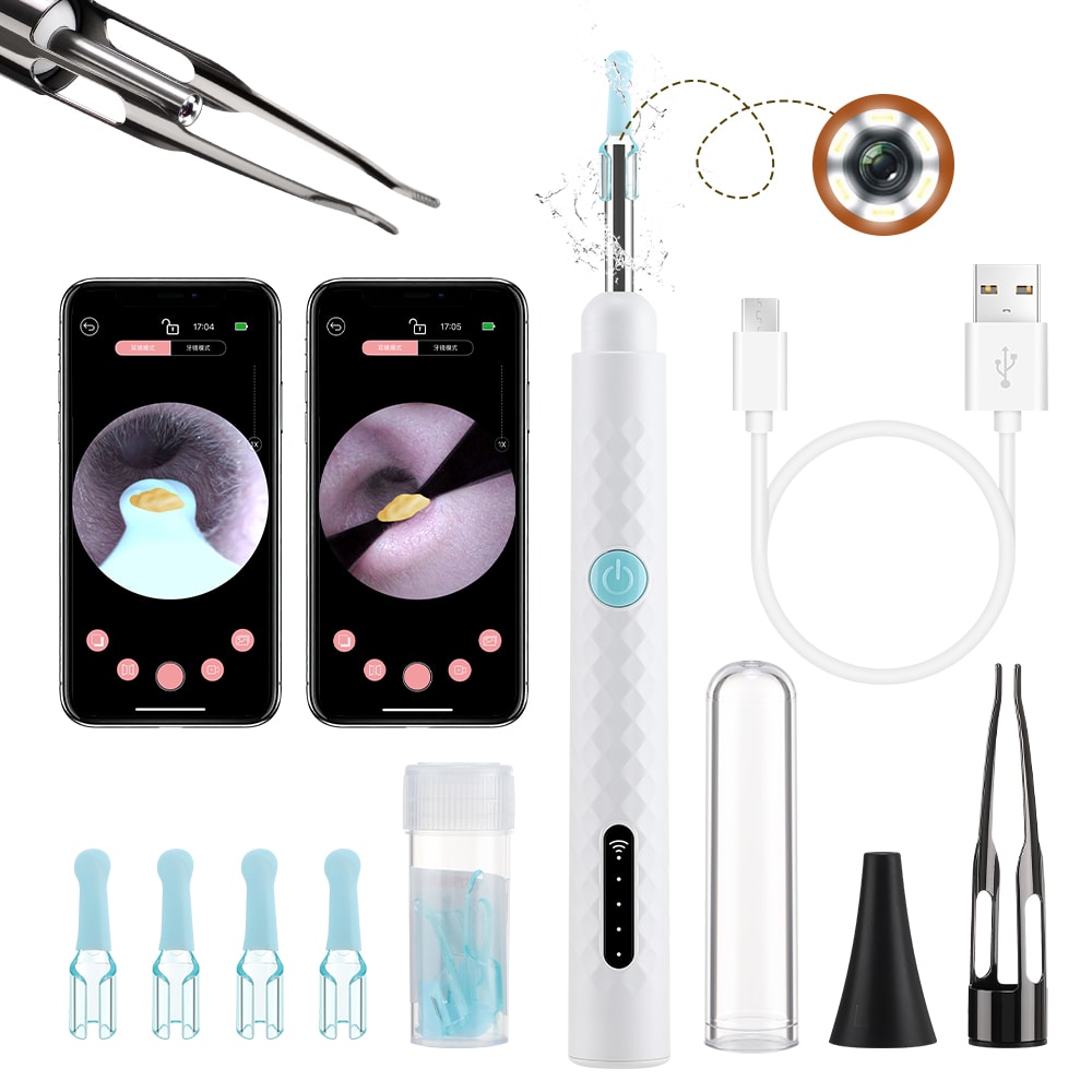 Ultra Thin 35MM Visual Wireless Otoscope HD Ear Scope With Ear Wax Cleaning Tools 6