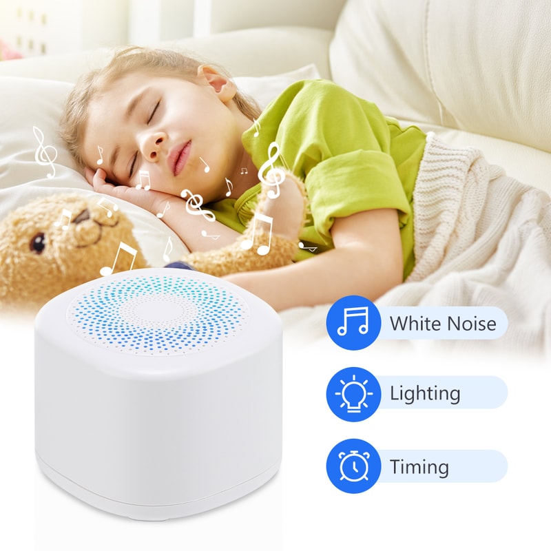 Baby Sleep Aid Device Mini White Noise Machine With 7 Colors Night Light For Relaxation And Noise R 0