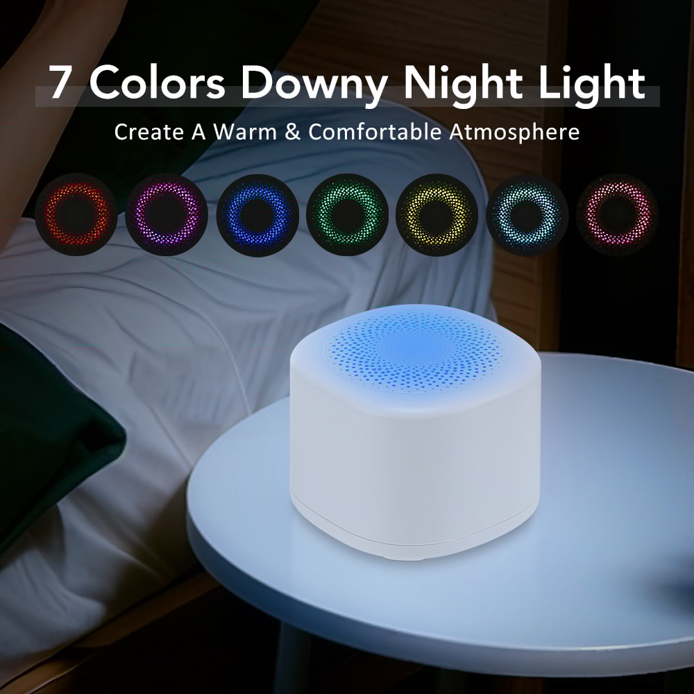 Baby Sleep Aid Device Mini White Noise Machine With 7 Colors Night Light For Relaxation And Noise R 1